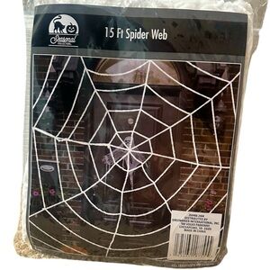 Halloween Spider Web 15’ Giant White Decorative Cobweb Outdoor Decor NWT